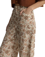 Raya Paisley Wide Leg Trousers in Natural