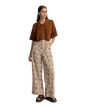 Raya Paisley Wide Leg Trousers in Natural