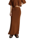 Evermore Knit Midi Skirt in Caramel