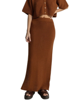Evermore Knit Midi Skirt in Caramel