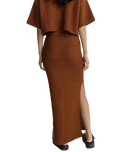 Evermore Knit Midi Skirt in Caramel