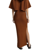 Evermore Knit Midi Skirt in Caramel