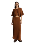 Evermore Knit Midi Skirt in Caramel