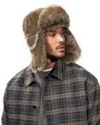 The Barts Mens Rib Bomber Hat in Brown