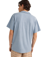 The Rhythm Mens Vintage Terry Polo Shirt in Slate