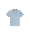 The Rhythm Mens Vintage Terry Polo Shirt in Slate