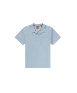 The Rhythm Mens Vintage Terry Polo Shirt in Slate