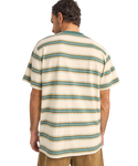 The Rhythm Mens Everyday Strip T-Shirt in Vintage Green