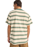 The Rhythm Mens Everyday Strip T-Shirt in Vintage Green