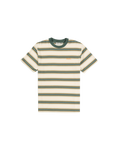 The Rhythm Mens Everyday Strip T-Shirt in Vintage Green