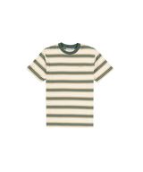 The Rhythm Mens Everyday Strip T-Shirt in Vintage Green