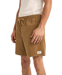 The Rhythm Mens Cord Jam Volley Shorts in Cedar