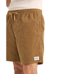The Rhythm Mens Cord Jam Volley Shorts in Cedar