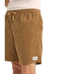The Rhythm Mens Cord Jam Volley Shorts in Cedar