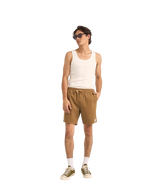 The Rhythm Mens Cord Jam Volley Shorts in Cedar