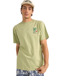 The Rhythm Mens Trees T-Shirt in Pistachio