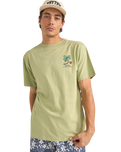 The Rhythm Mens Trees T-Shirt in Pistachio