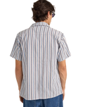 The Rhythm Mens Vacation Stripe Shirt in Blue