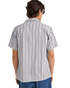 The Rhythm Mens Vacation Stripe Shirt in Blue