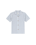 The Rhythm Mens Vacation Stripe Shirt in Blue