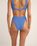 The Rhythm Womens Isla Rib Hi Banded Bikini Bottoms in Cornflower