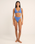 The Rhythm Womens Isla Rib Hi Banded Bikini Bottoms in Cornflower