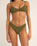 The Rhythm Womens Isla Rib Holiday Bikini Bottoms in Ivy