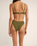 The Rhythm Womens Isla Rib Holiday Bikini Bottoms in Ivy