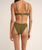 The Rhythm Womens Isla Rib Holiday Bikini Bottoms in Ivy