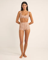 The Rhythm Womens Seafarer Surf Shorts in Brown