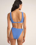The Rhythm Womens Isla Rib Tall Tri Bikini Top in Cornflower