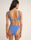 The Rhythm Womens Isla Rib Tall Tri Bikini Top in Cornflower