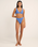 The Rhythm Womens Isla Rib Tall Tri Bikini Top in Cornflower