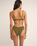 The Rhythm Womens Isla Rib Ring Front Trilete Bikini Top in Ivy