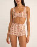 The Rhythm Womens Seafarer Crop Bikini Top in Brown