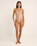 The Rhythm Womens Seafarer Tie Back Minimal One Piece Swimsuit in Brown