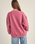 The Rhythm Womens College Crew Neck Sweatshirt in Berry