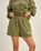 The Rhythm Womens College Fleece Walkshorts in Olive