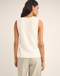The Rhythm Womens Adele Longline Knit Vest in White