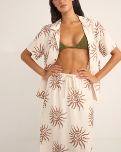 The Rhythm Womens Seafarer Shirt in Brown