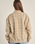 The Rhythm Womens Luca Oversized Check Bomber Jacket in Blue