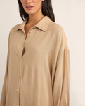 The Rhythm Womens Sun Ray Shirt Dress in Sand