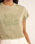 The Rhythm Womens Beachcomber Crop Crew T-Shirt in Ivy