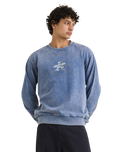The Rhythm Mens Drifter Salt Wash Sweatshirt in Slate