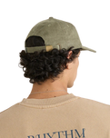 The Rhythm Mens Awake Cord Cap in Olive
