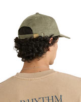 The Rhythm Mens Awake Cord Cap in Olive