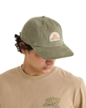 The Rhythm Mens Awake Cord Cap in Olive