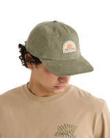 The Rhythm Mens Awake Cord Cap in Olive