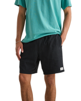 The Rhythm Mens Textured Linen Walkshorts in Black