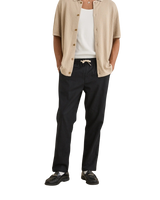 The Rhythm Mens Linen Jam Trousers in Black